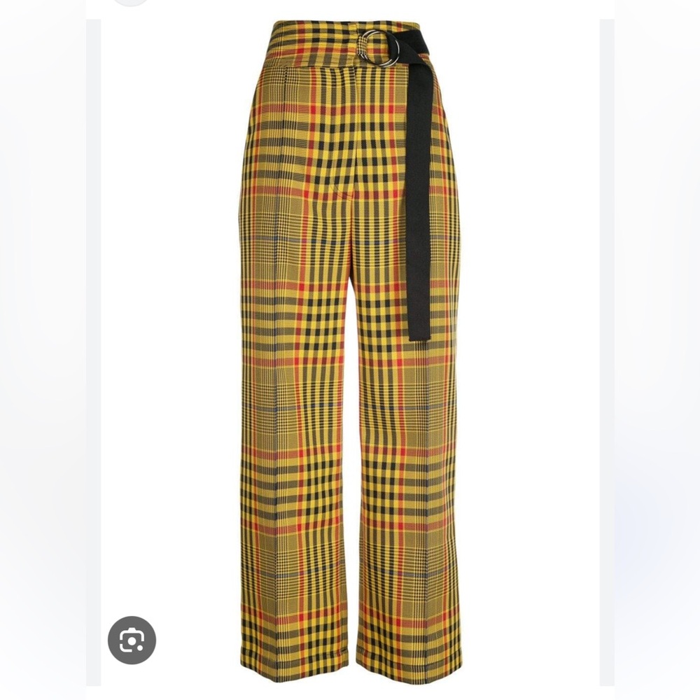Rachel Comey yellow plaid elio pants size 2 RARE